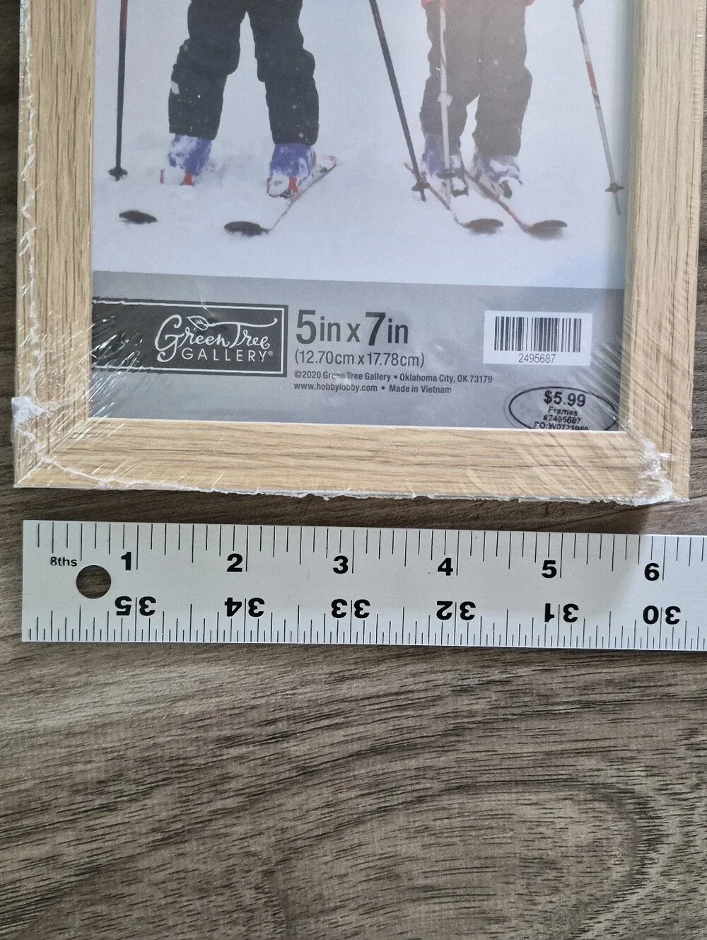 5x7 Picture Frames (3 Pack) Light Wood Color Photo Decor Green Tree Gallery NEW